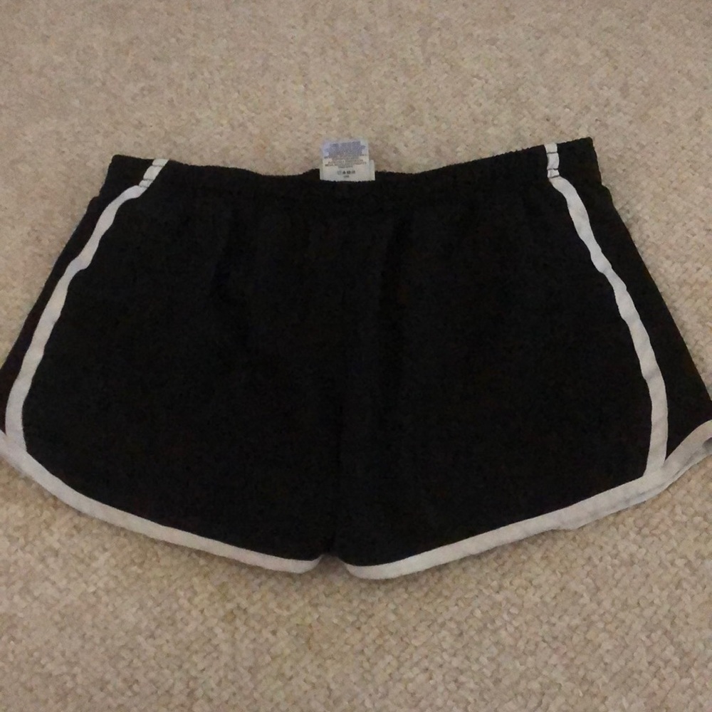 Black and white athletic shorts